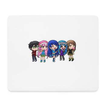Dessin animé mignon Krew - Tapis de souris (format paysage) - blanc - Devant