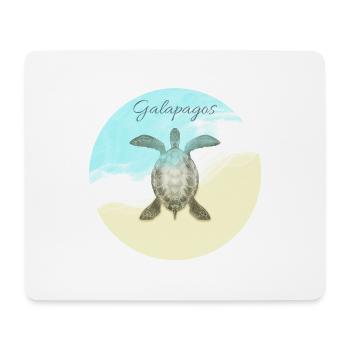 Galapagosinseln Strandurlaub Sonnenschildkröte - Mousepad (Querformat) - Weiß - Vorne