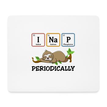 I Nap Periodically Lustiges Wissenschaft Faultier - Mousepad (Querformat) - Weiß - Vorne