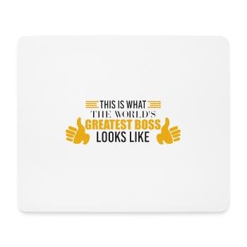 Humour de bureau Plus grand cadeau drôle de patron du monde - Tapis de souris (format paysage) - blanc - Devant