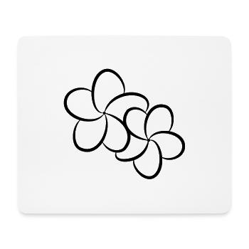 Frangipani Plumeria Hawaii Yoga bloom - Mouse Pad (horizontal) - white - Front