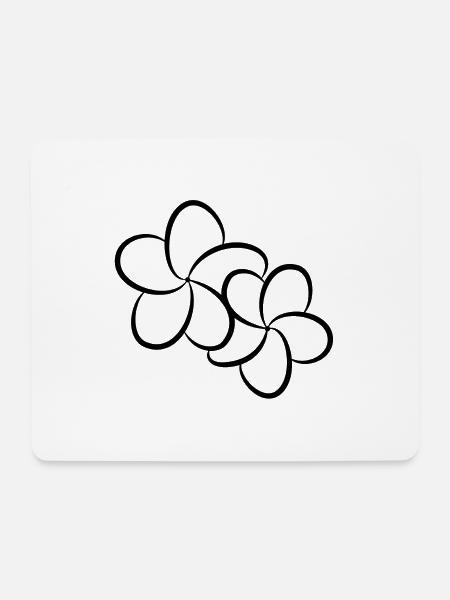 Frangipani Plumeria Hawaii Yoga Blüte - Mousepad (Querformat) - Weiß