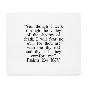 Psalms 23: 4 King James Version - Mousepad (Querformat) - Weiß - Vorne