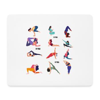 DANS LE YOGA - Tapis de souris (format paysage) - blanc - Devant