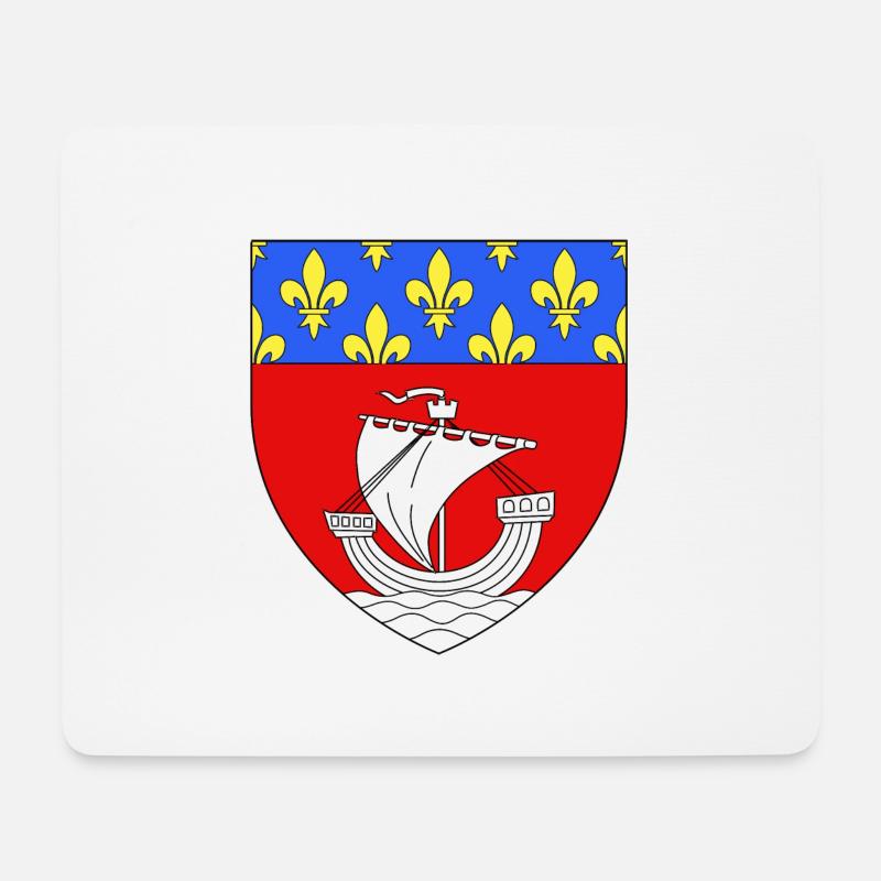 Blason paris 75 - Tapis de souris (format paysage) - blanc