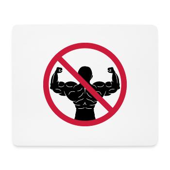 Keine Bodybuilder Verboten - Mousepad (Querformat) - Weiß - Vorne