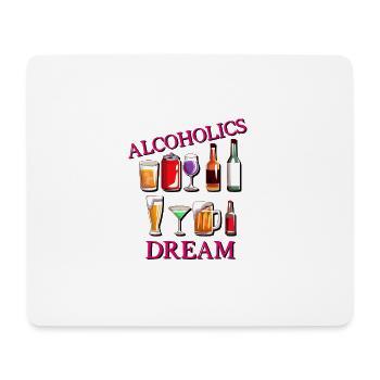 Alkoholiker Traum - Mousepad (Querformat) - Weiß - Vorne