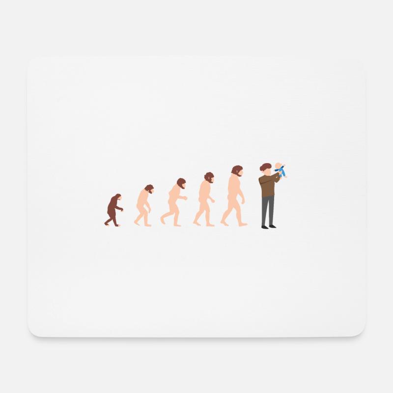 Evolution Papa und Baby Neuer Papa Geschenkidee - Mousepad (Querformat) - Weiß