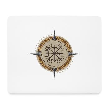 Symbol Vegvisir Vegvísir Wikinger Geschenkidee - Mousepad (Querformat) - Weiß - Vorne