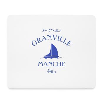 granville manche bateau cadeau noel t-shirt - Tapis de souris (format paysage) - blanc - Devant
