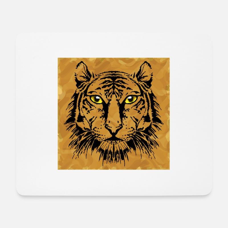 Tiger - Mousepad (Querformat) - Weiß