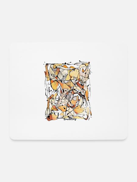 Abstrakte Kunst Action Painting Universum abstrakt 51 - Mousepad (Querformat) - Weiß