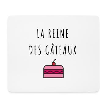 La reine des gateaux - Tapis de souris (format paysage) - blanc - Devant