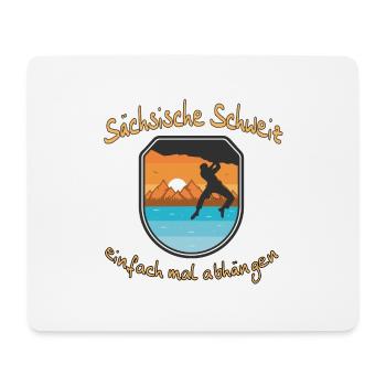 Sächsische Schweiz Klettern - Mousepad (Querformat) - Weiß - Vorne