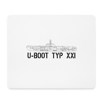UBoot Typ XXI - Mousepad (Querformat) - Weiß - Vorne