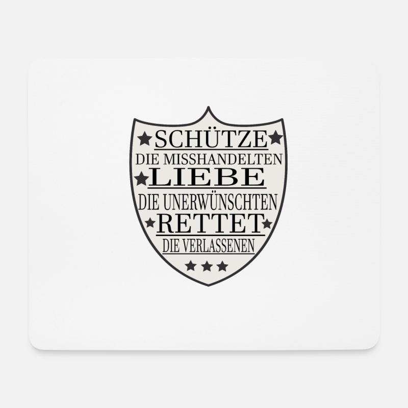 Katze Hund Tierheim Tierschutz - Mousepad (Querformat) - Weiß