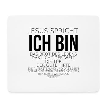 ich bin evangelisation Jesus christlich bibel - Mousepad (Querformat) - Weiß - Vorne