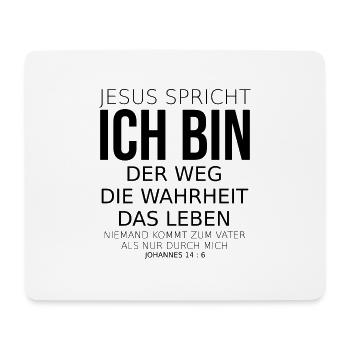 Jesus ist der Weg Evangelististisches T-Shirt - Mousepad (Querformat) - Weiß - Vorne
