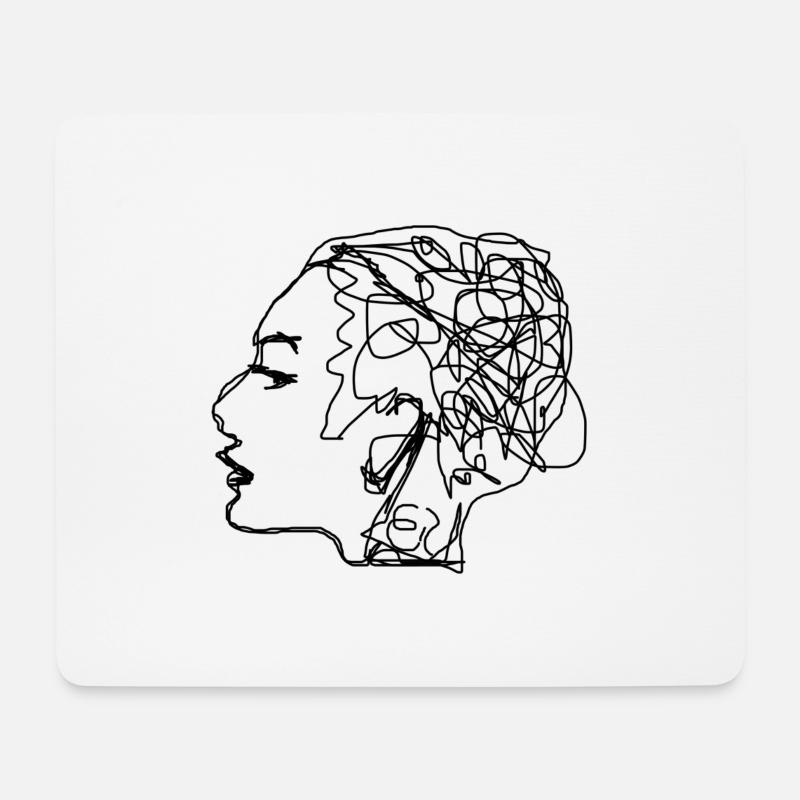 Psyche - Mousepad (Querformat) - Weiß