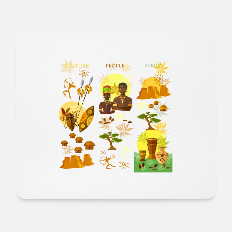 Afrika - Mousepad (Querformat) - Weiß