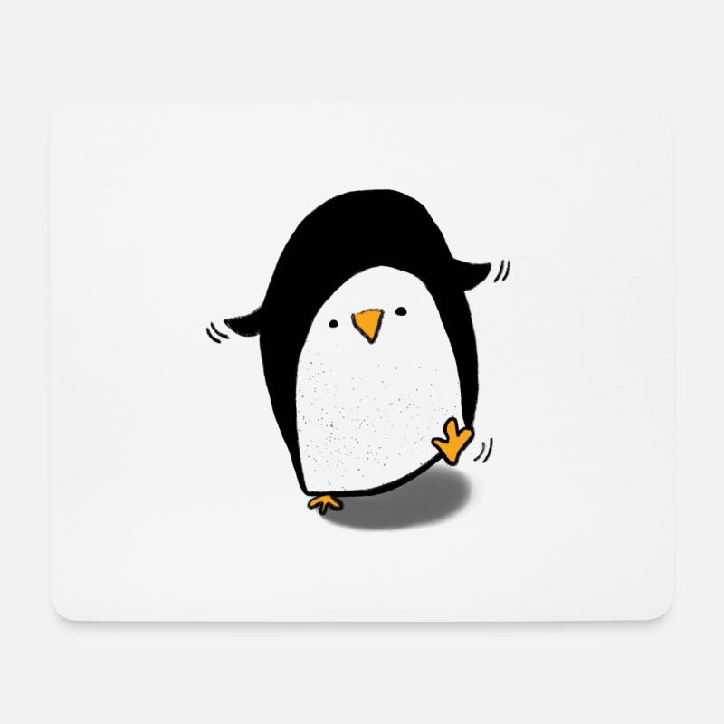 PINGUIN - JUST DANCE - Mousepad (Querformat) - Weiß