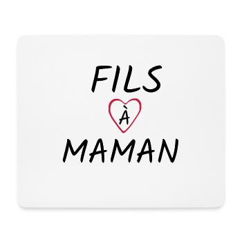 Fils à Maman - Tshirt Bébé original - Tapis de souris (format paysage) - blanc - Devant