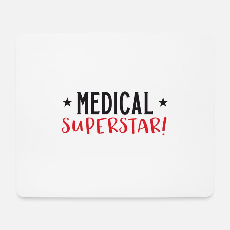 Medizinischer Superstar! - Mousepad (Querformat) - Weiß