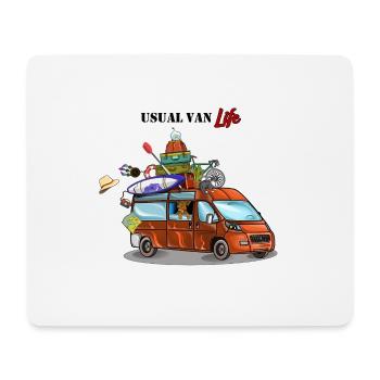 Quite normal van life, camping outdoor vacation - Mouse Pad (horizontal) - white - Front