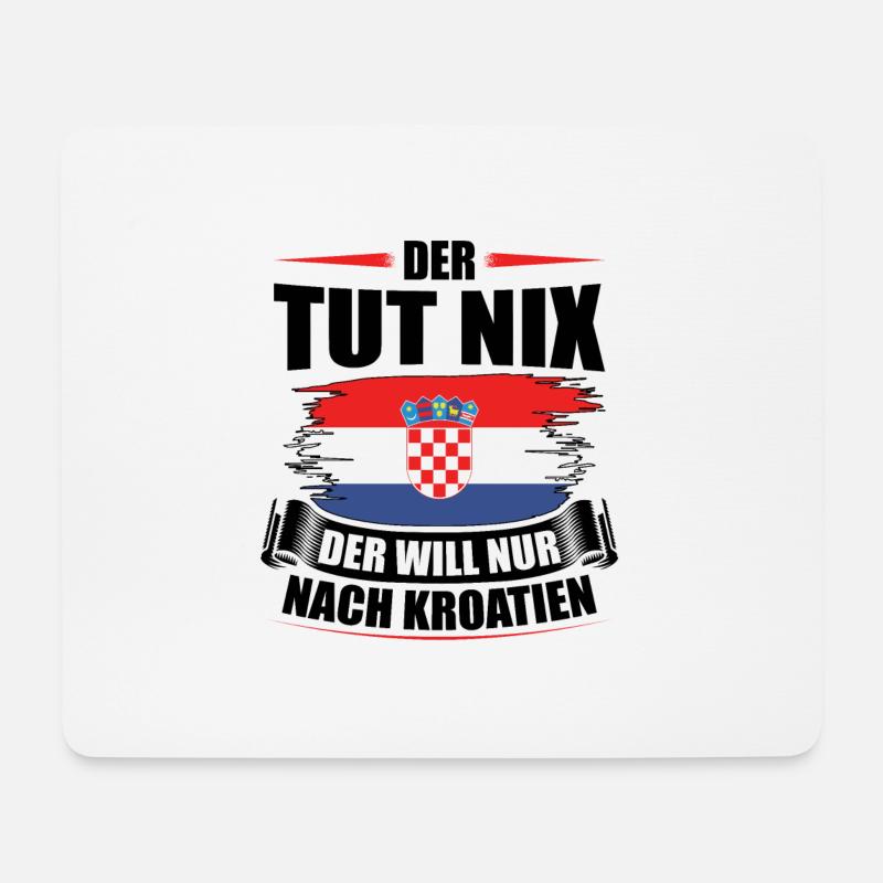 Kroatien Kroate | Balkan Kroatin Urlaub Geschenke - Mousepad (Querformat) - Weiß