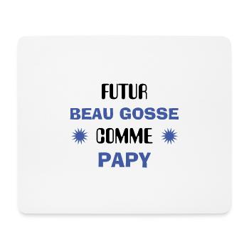 futur beau gosse comme papy cadeau noel t-shirt - Tapis de souris (format paysage) - blanc - Devant