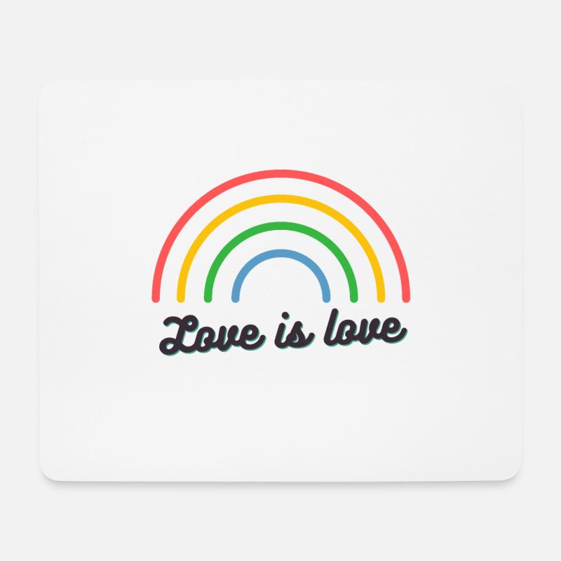 Love is Love - Tapis de souris (format paysage) - blanc