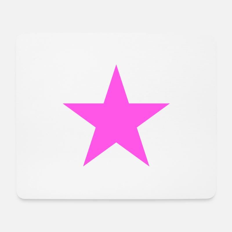 Stern rosa, pink star - Mousepad (Querformat) - Weiß
