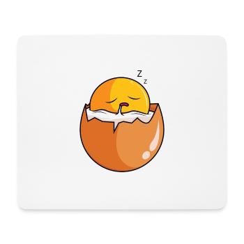 Sleepy Egg Sweet Funny Egg Scrambled Eggs Fried Egg - Mouse Pad (horizontal) - white - Front