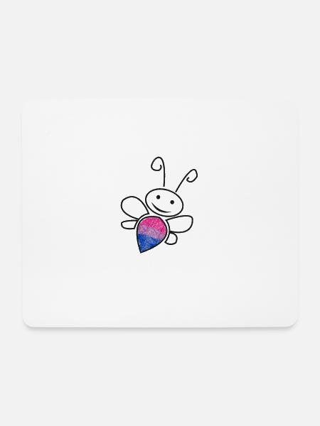 Bisexuelle Biene Bine Design Schwarz - Mousepad (Querformat) - Weiß