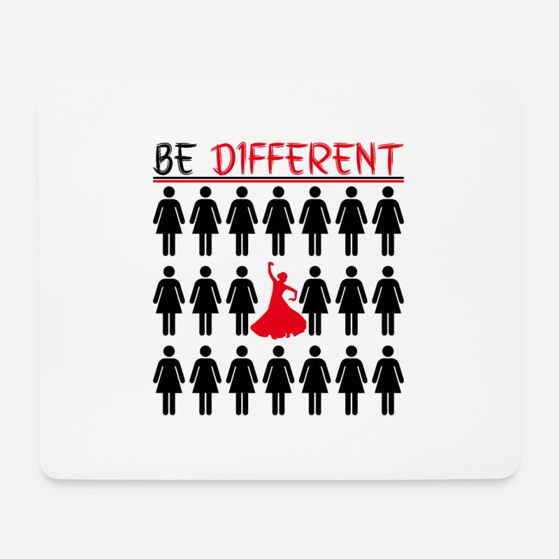 Be Different Flamenco - Black - Mousepad (Querformat) - Weiß