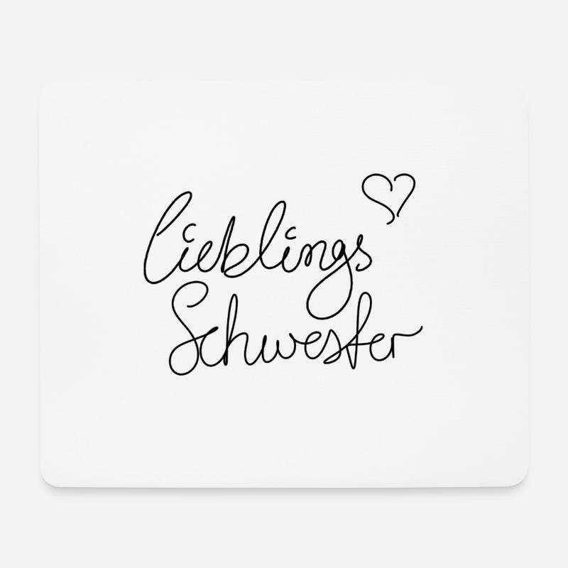 Lieblingsschwester - Mousepad (Querformat) - Weiß
