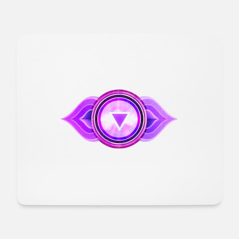 Drittes Auge Chakra, Anja - Mousepad (Querformat) - Weiß