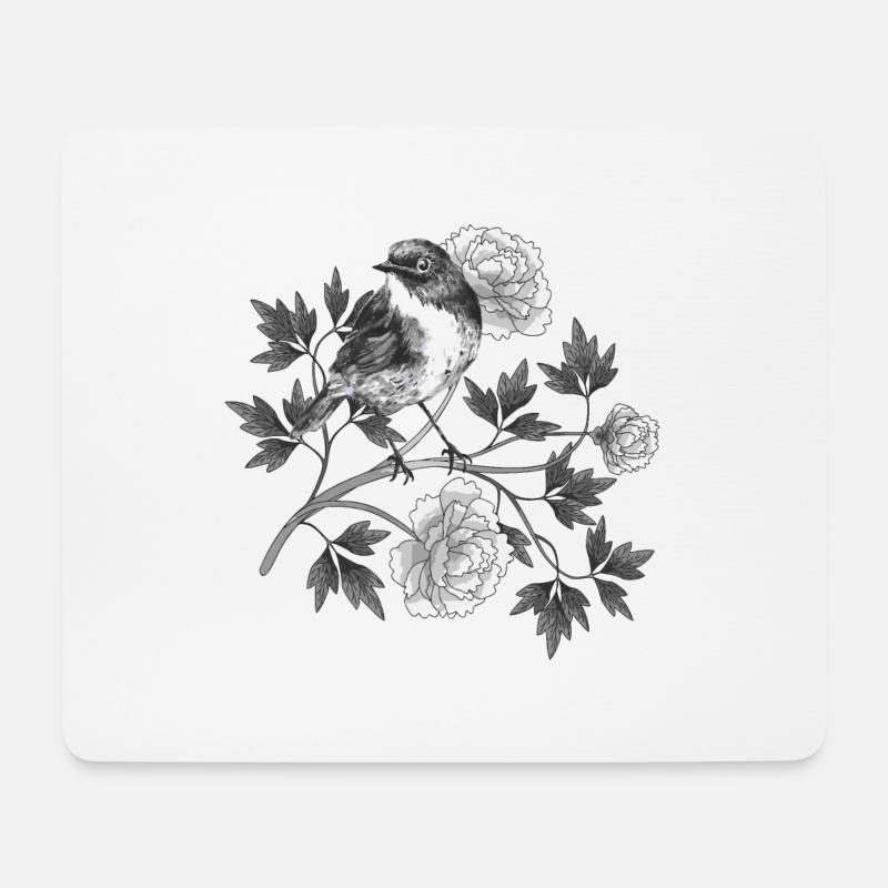 Vogel - Mousepad (Querformat) - Weiß