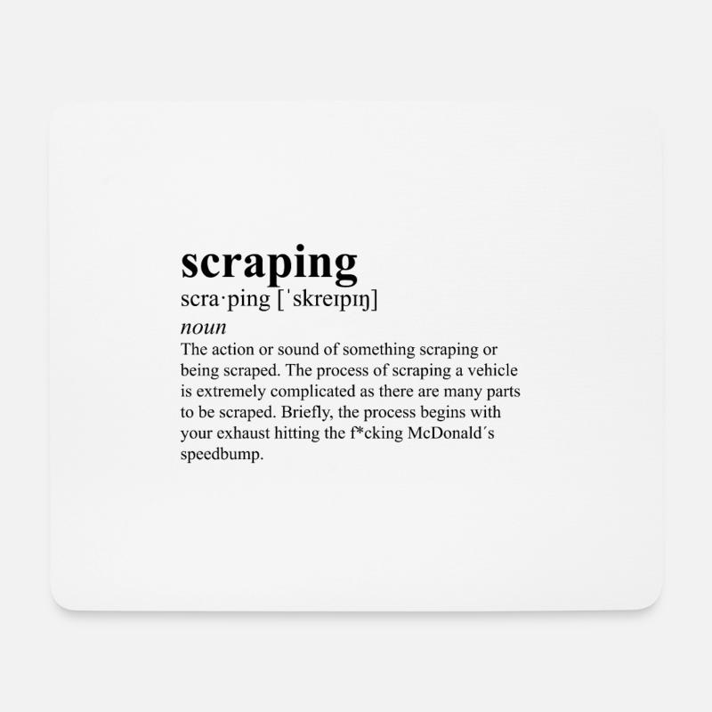 scraping definition schwarz - Mousepad (Querformat) - Weiß