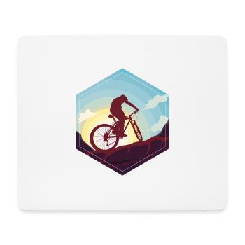 Vélo de montagne cool VTT - Tapis de souris (format paysage) - blanc - Devant