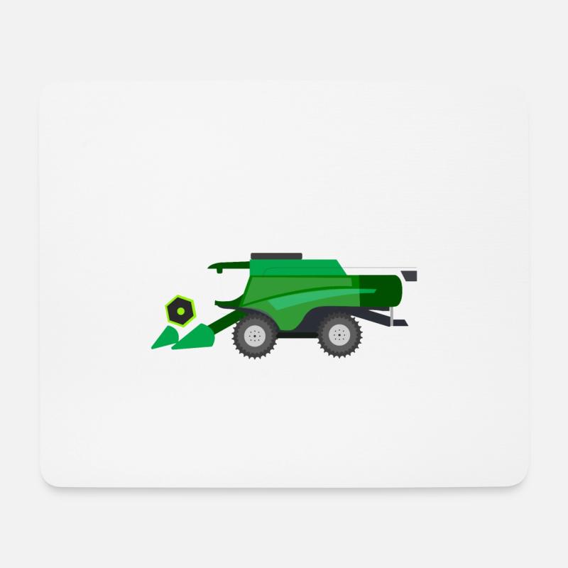 Moissonneuses-batteuses Tracteurs - Tapis de souris (format paysage) - blanc