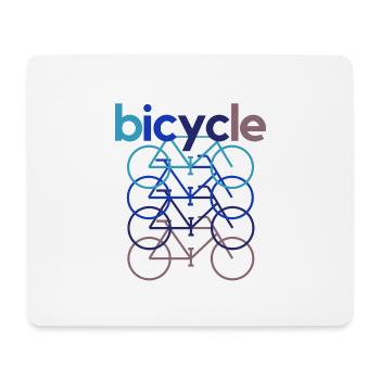 Bicycle Bicyclette Biker Cyclist Cyclist - Mouse Pad (horizontal) - white - Front