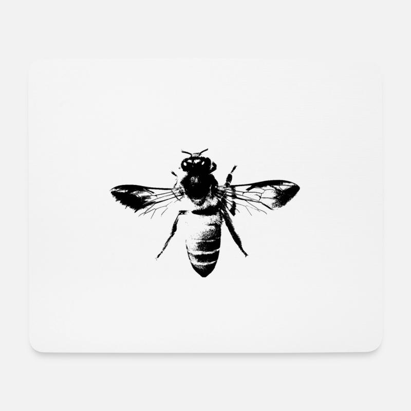 Die Honigbiene - Honig Biene - Mousepad (Querformat) - Weiß