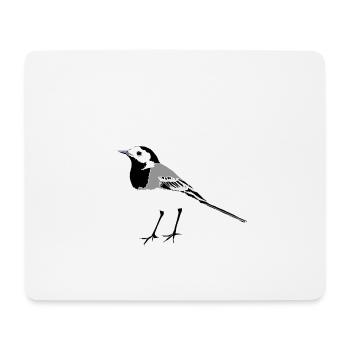 Bachstelze - Mousepad (Querformat) - Weiß - Vorne