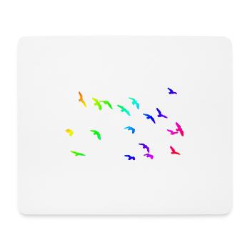 Vol d'oiseaux - Tapis de souris (format paysage) - blanc - Devant