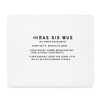 Rassismus Wörterbuch Gegen Rechts & Antirassismus - Mousepad (Querformat) - Weiß - Vorne