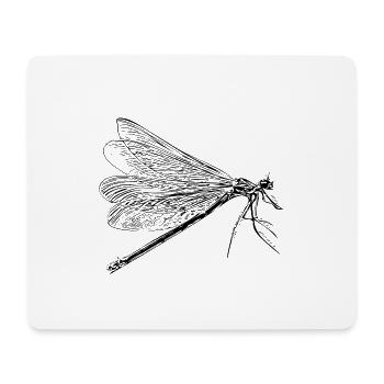 Vintage Libelle - Mousepad (Querformat) - Weiß - Vorne