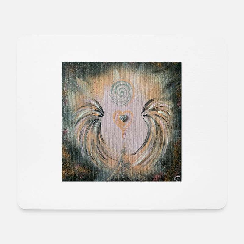 Herzenge l"Auflösung tiefer Trauigkeit" - Mousepad (Querformat) - Weiß