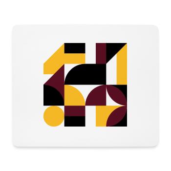 Colorful abstract geometric bauhaus background - Mousepad (Querformat) - Weiß - Vorne