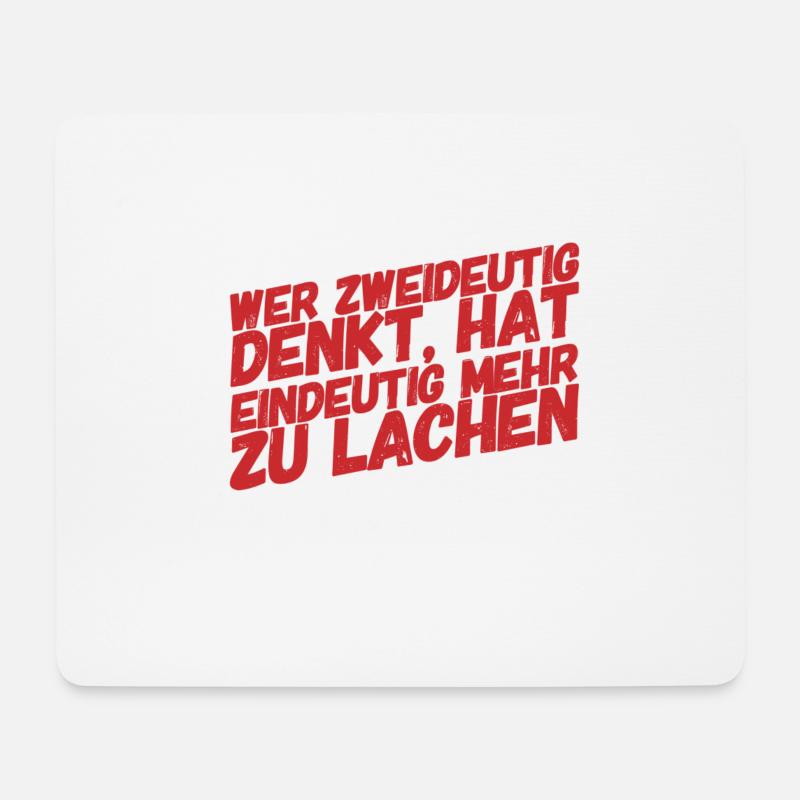 immer schön zweideutig denken - Mousepad (Querformat) - Weiß